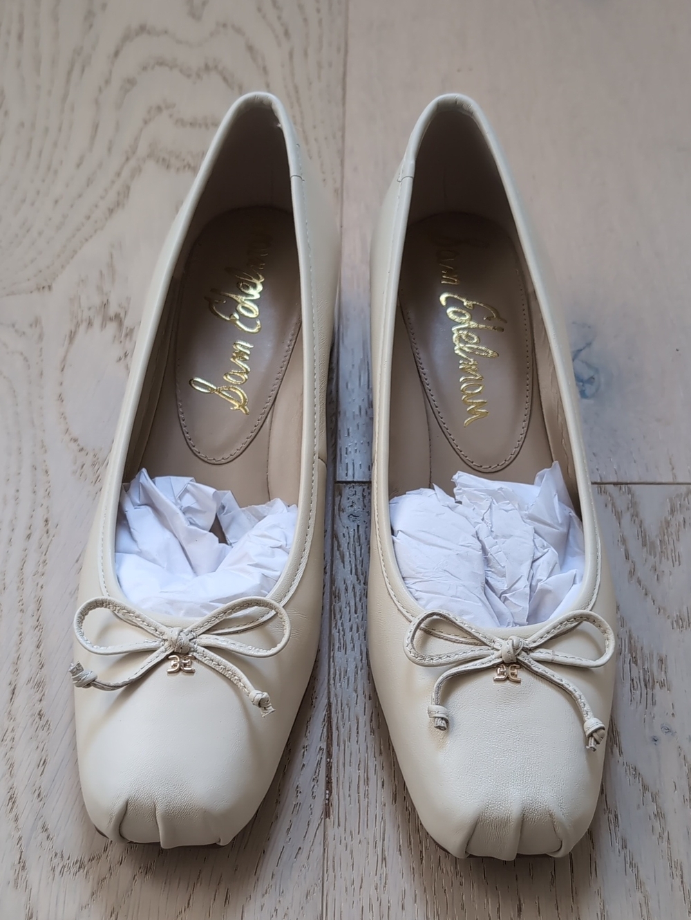 Sam Edelman Leather Ballet Flats Modern Ivory